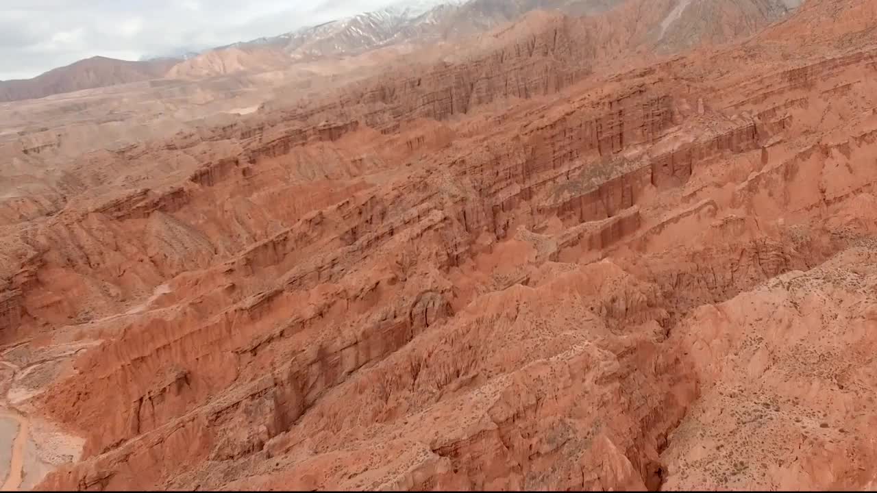 贵德丹霞地质地貌航拍视频素材