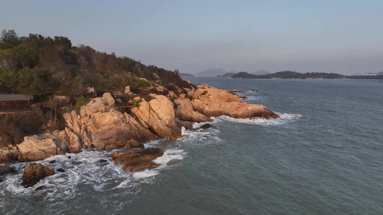 福建漳州东山岛风动石景区海岸线风光视频素材