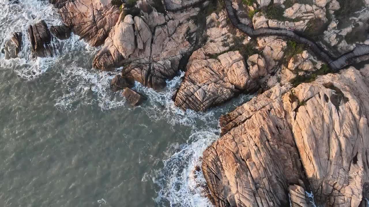 福建漳州东山岛风动石景区海岸线风光视频素材