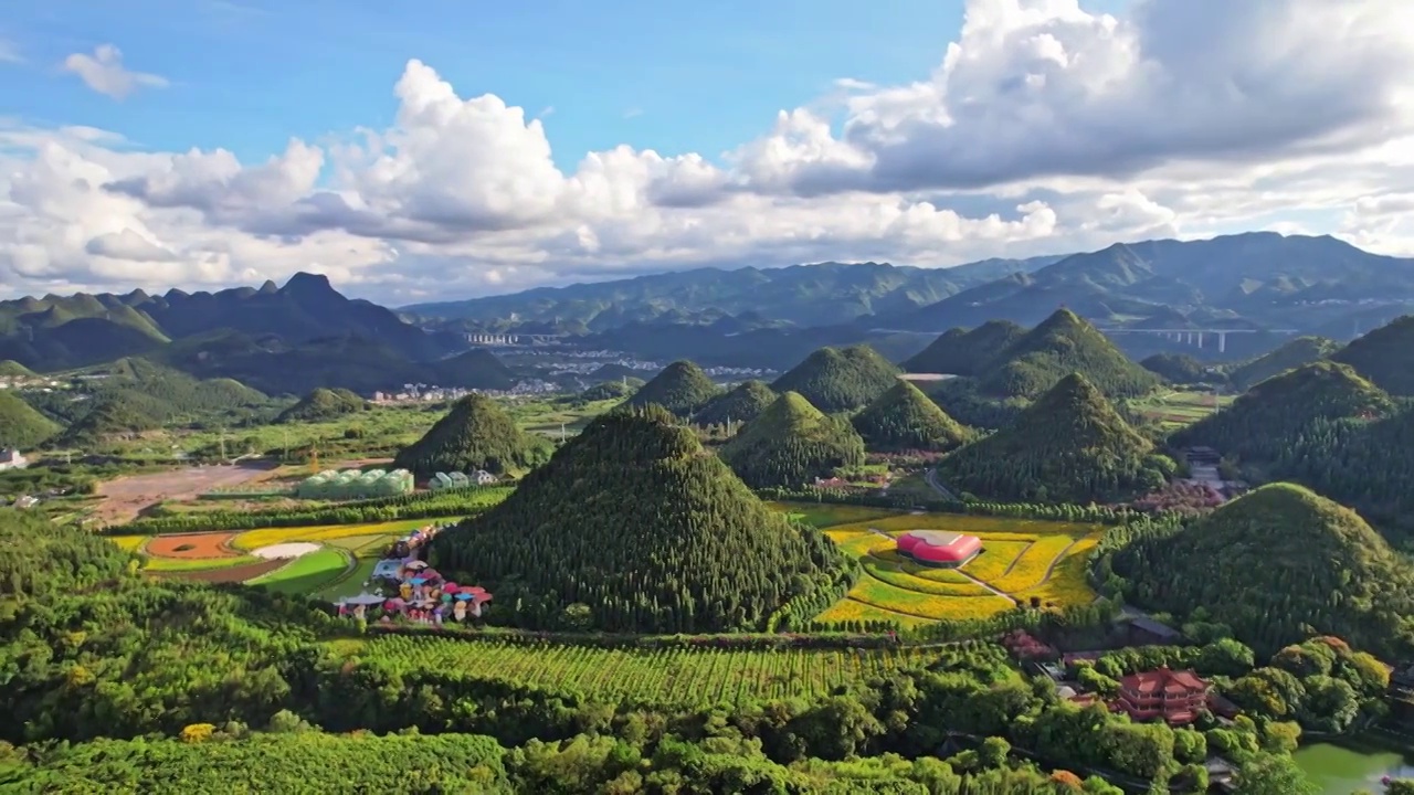 贵州醇景区晴天多云视频素材