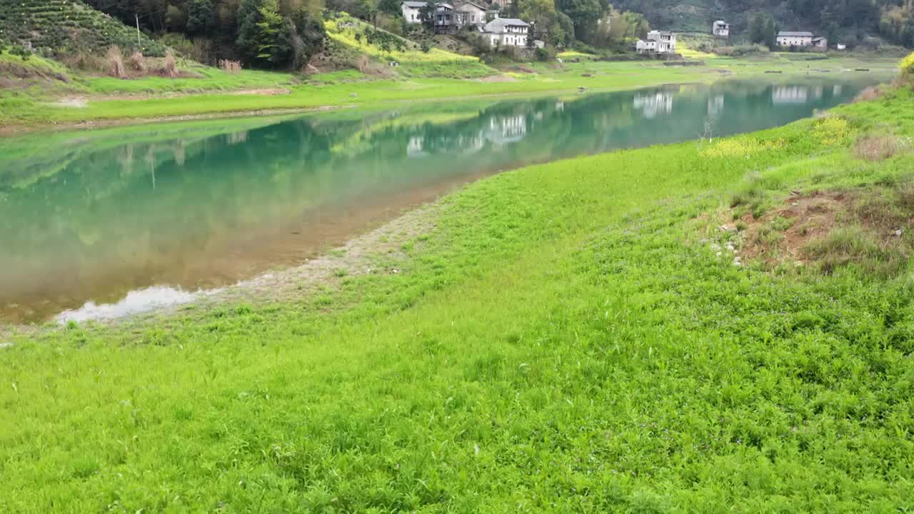 皖南歙县武阳徽州山水风光航拍合集视频素材