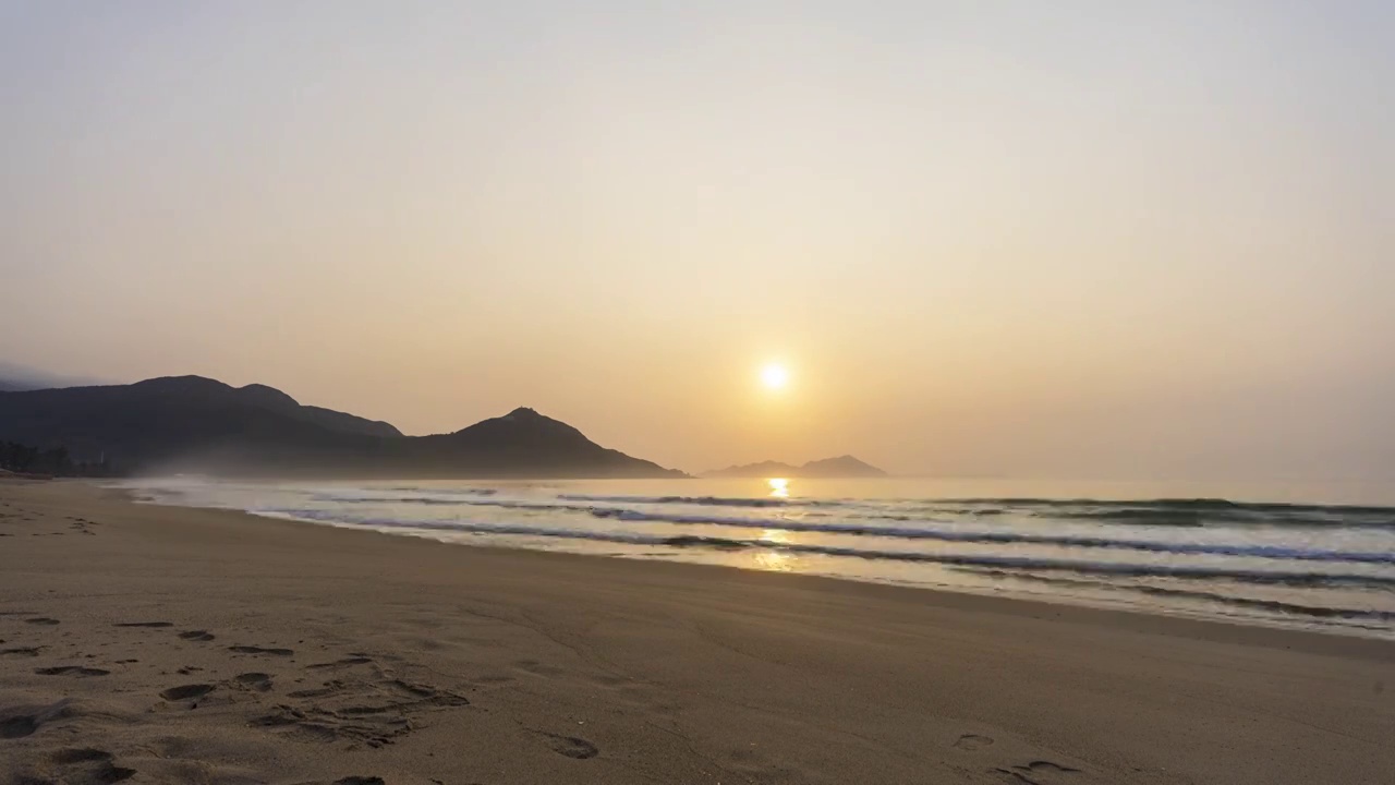 深圳东涌海边日出视频素材