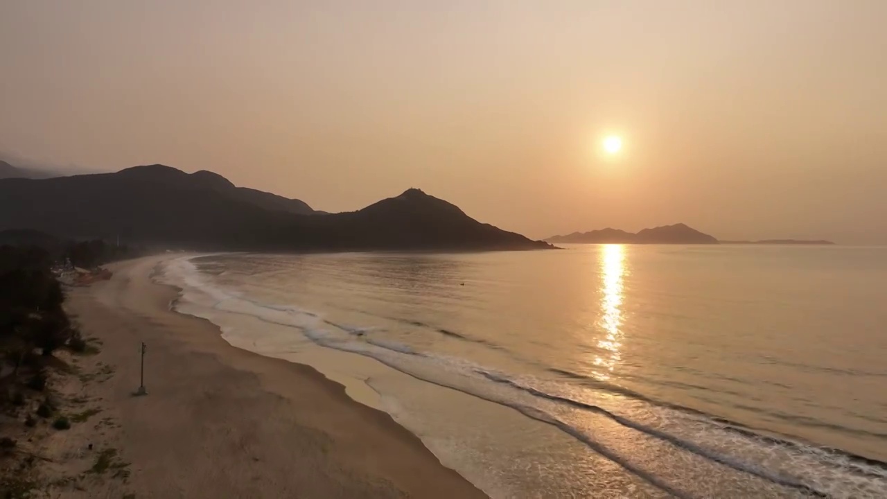 深圳海边西涌日出视频素材