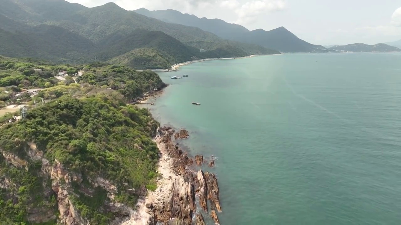 深圳美人鱼海边风光视频素材