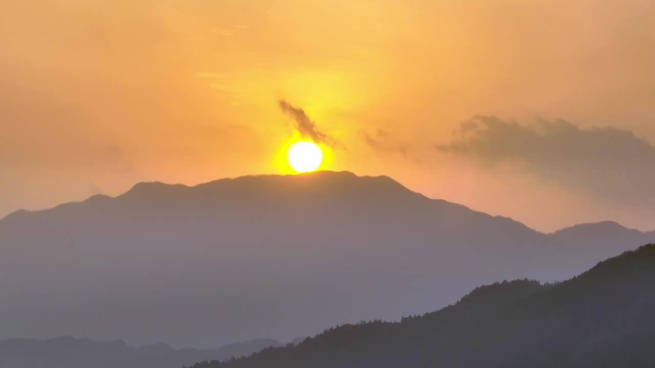 安徽宏村风景区日出风光视频素材