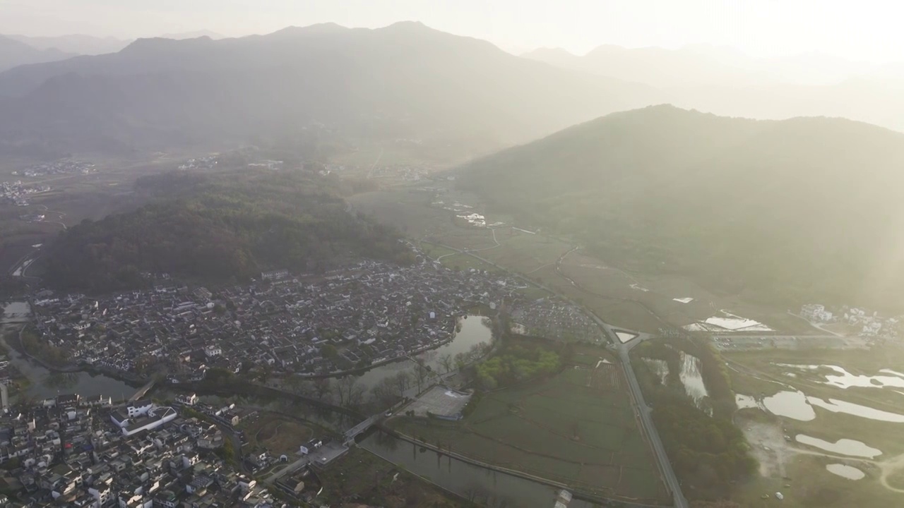 安徽黄山宏村风景区日出风光视频素材