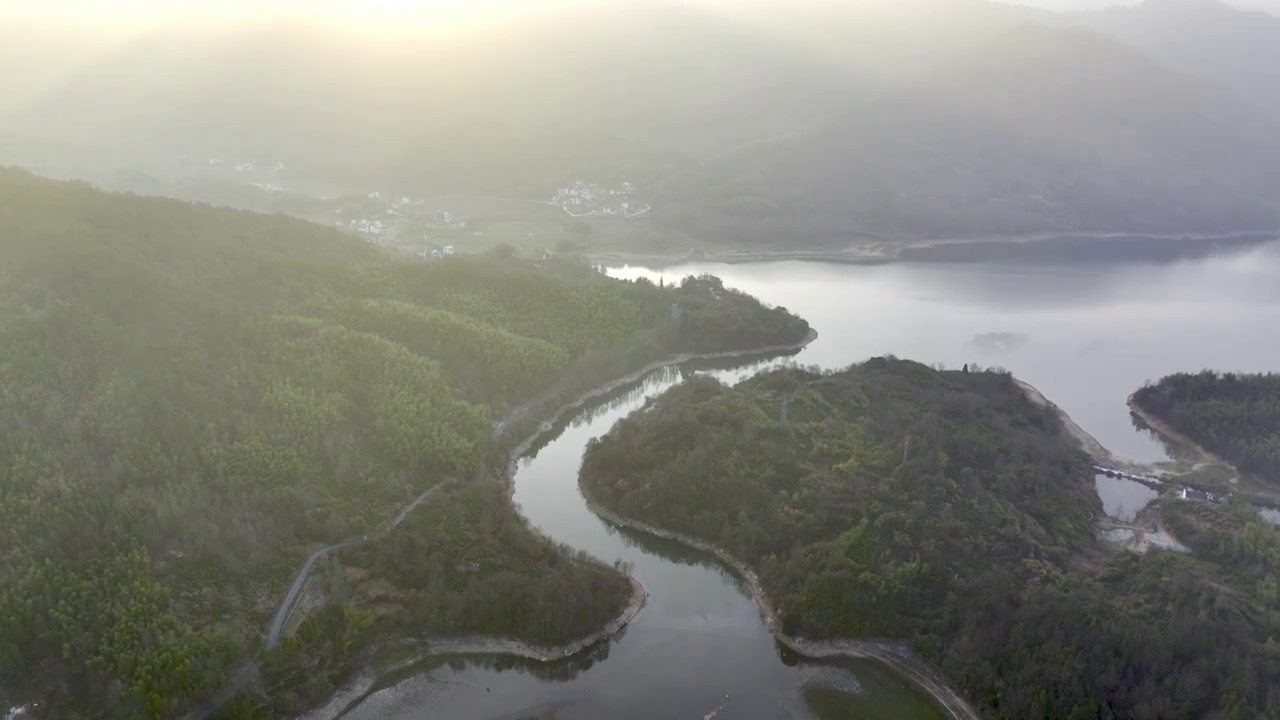 安徽黄山宏村风景区日出风光视频素材