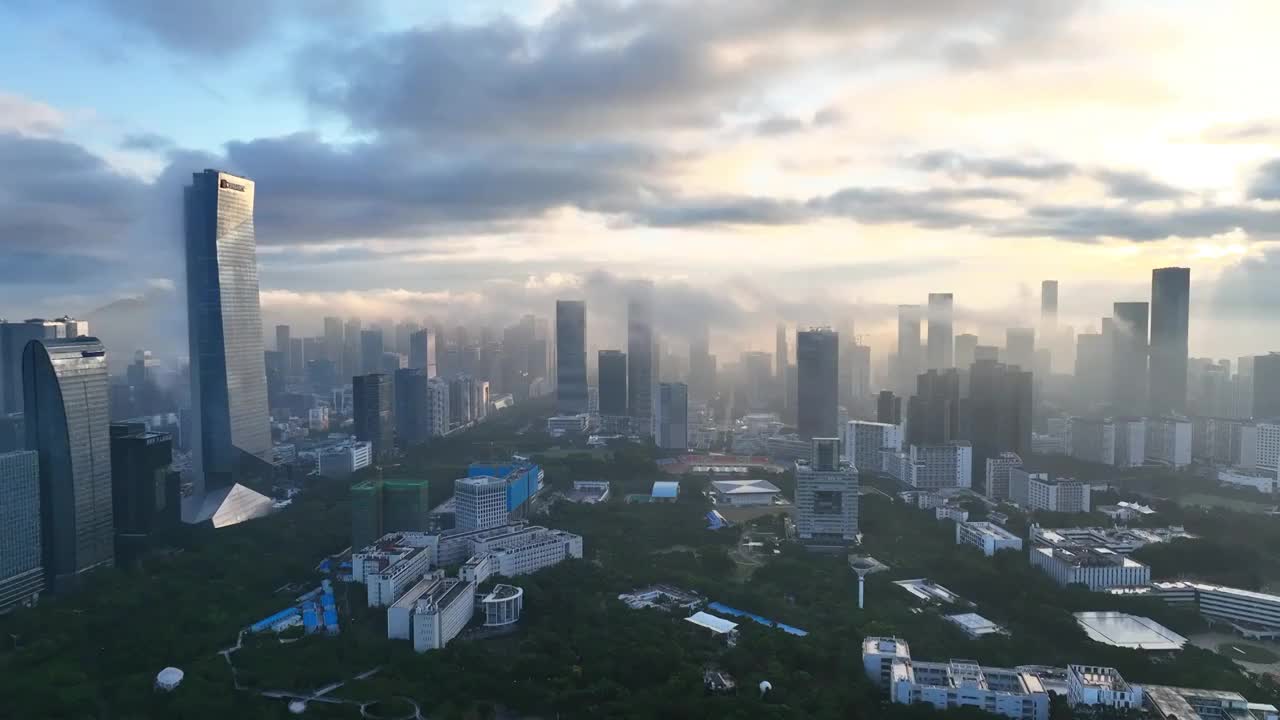 现代城市高楼大厦建筑风景视频素材