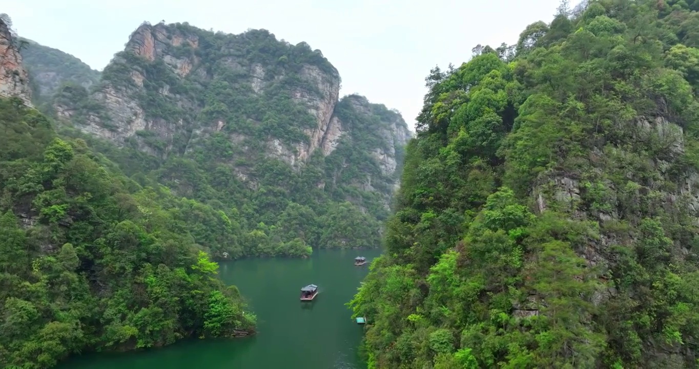 自然 风景 张家界 中国 湖南 水 树 户外 绿色 地形 森林 湖泊 张家界地貌视频素材