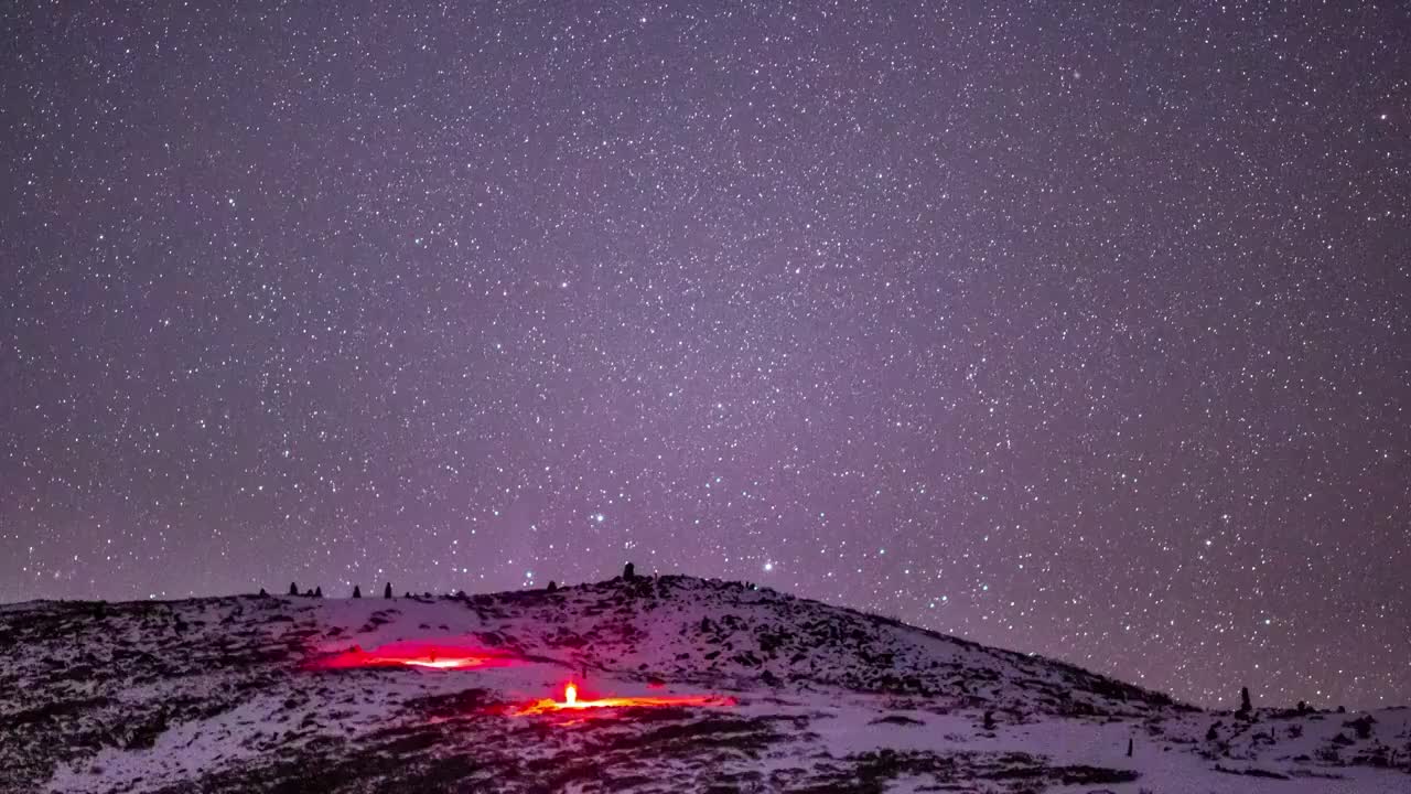 川西星空星轨4k延时视频素材