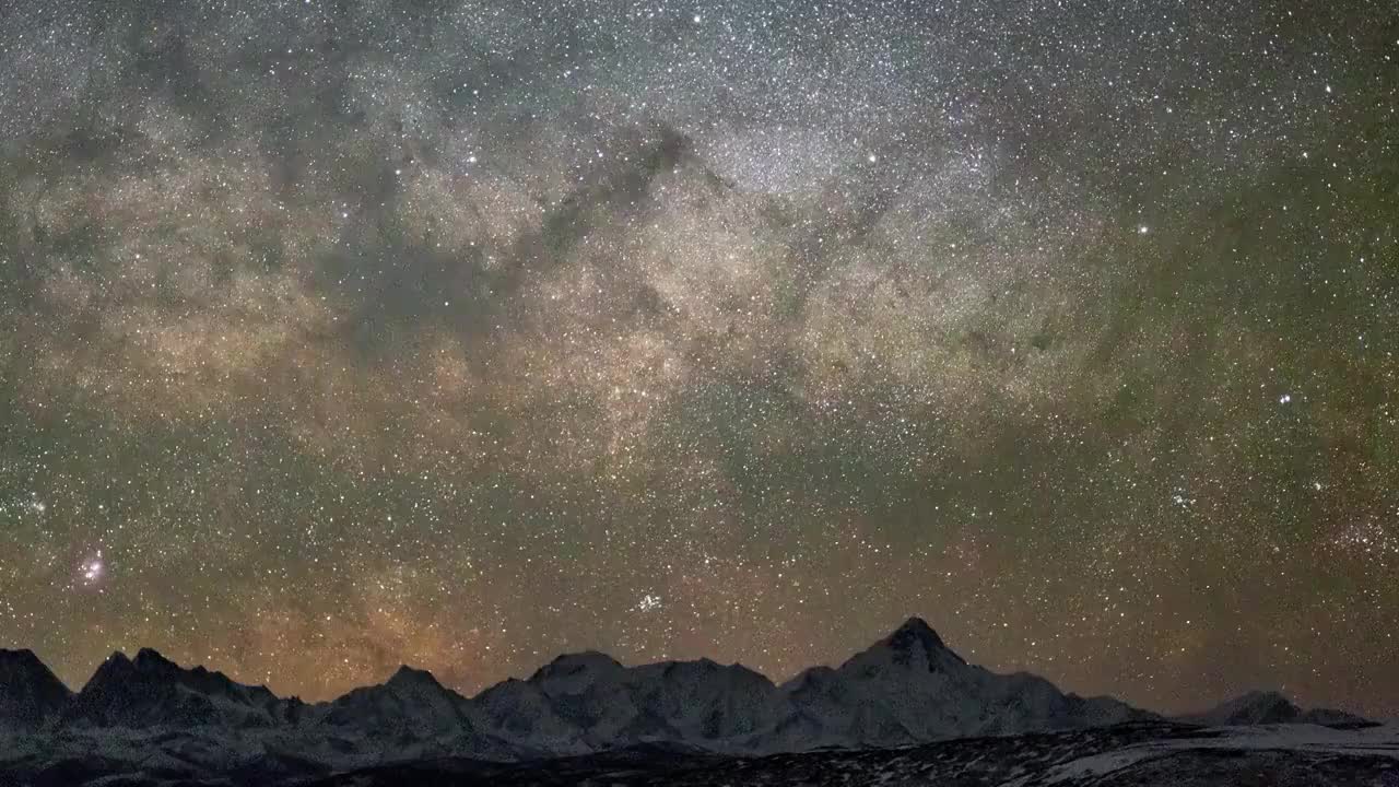 川西星空星轨4k延时视频素材