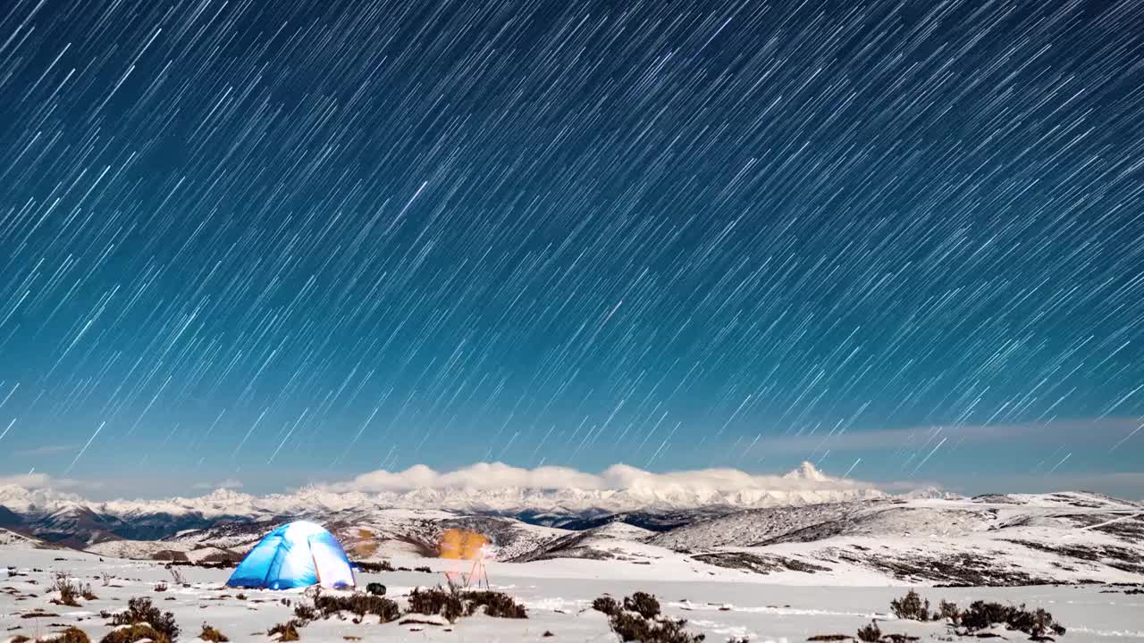 川西星空星轨4k延时视频下载