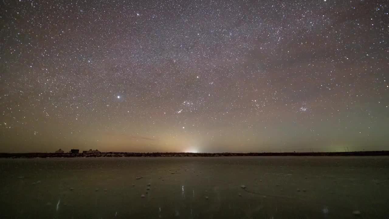 内蒙古拍摄星空星轨4k延时视频素材