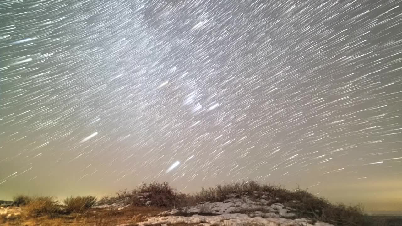 内蒙古拍摄星空星轨4k延时视频素材