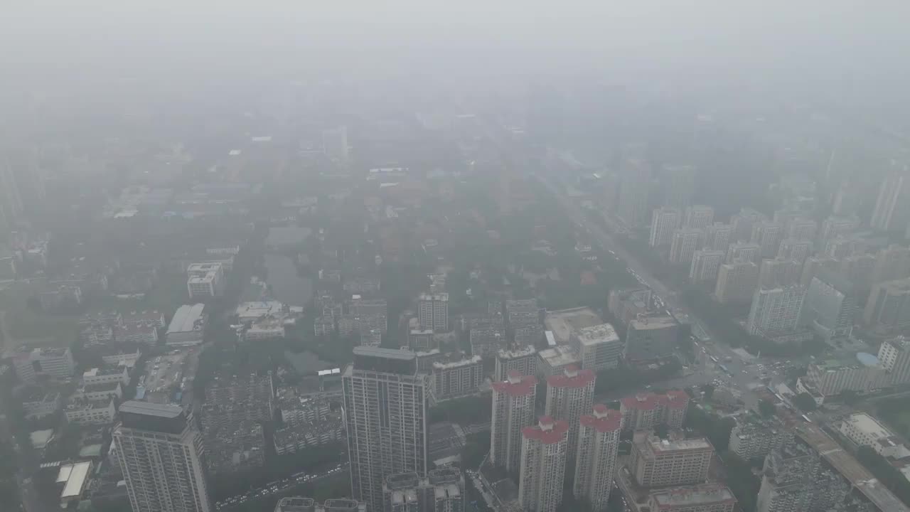 航拍福州城市平流雾美景视频素材