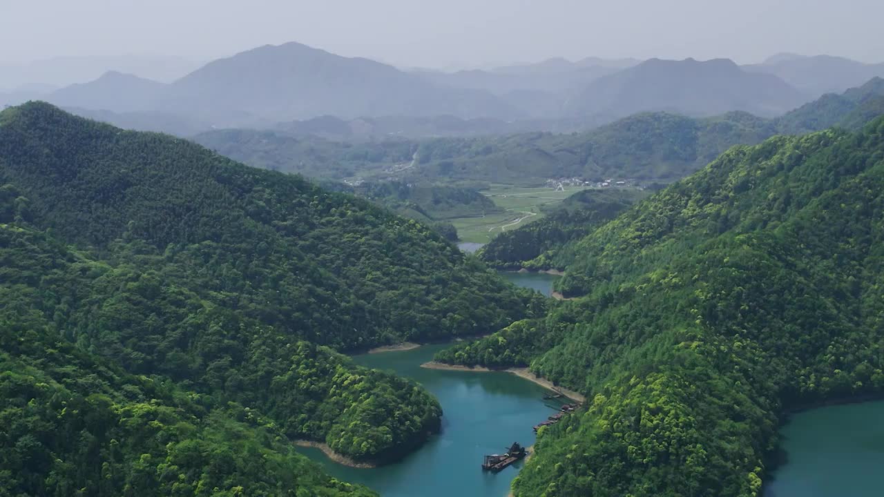 春天绿水青山视频素材