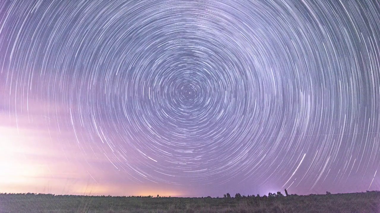 宁夏盐池星空星轨4k延时视频素材