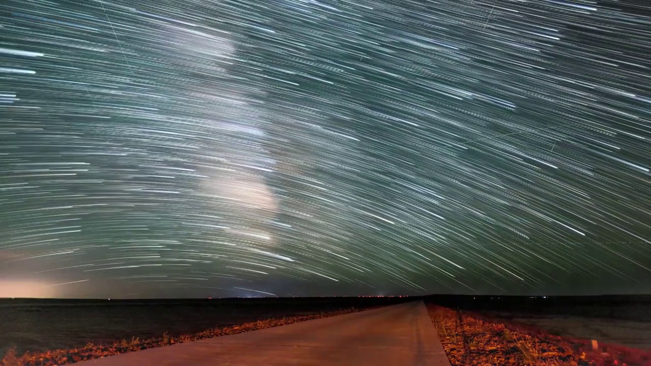 锡林郭勒星空星轨4k延时视频素材