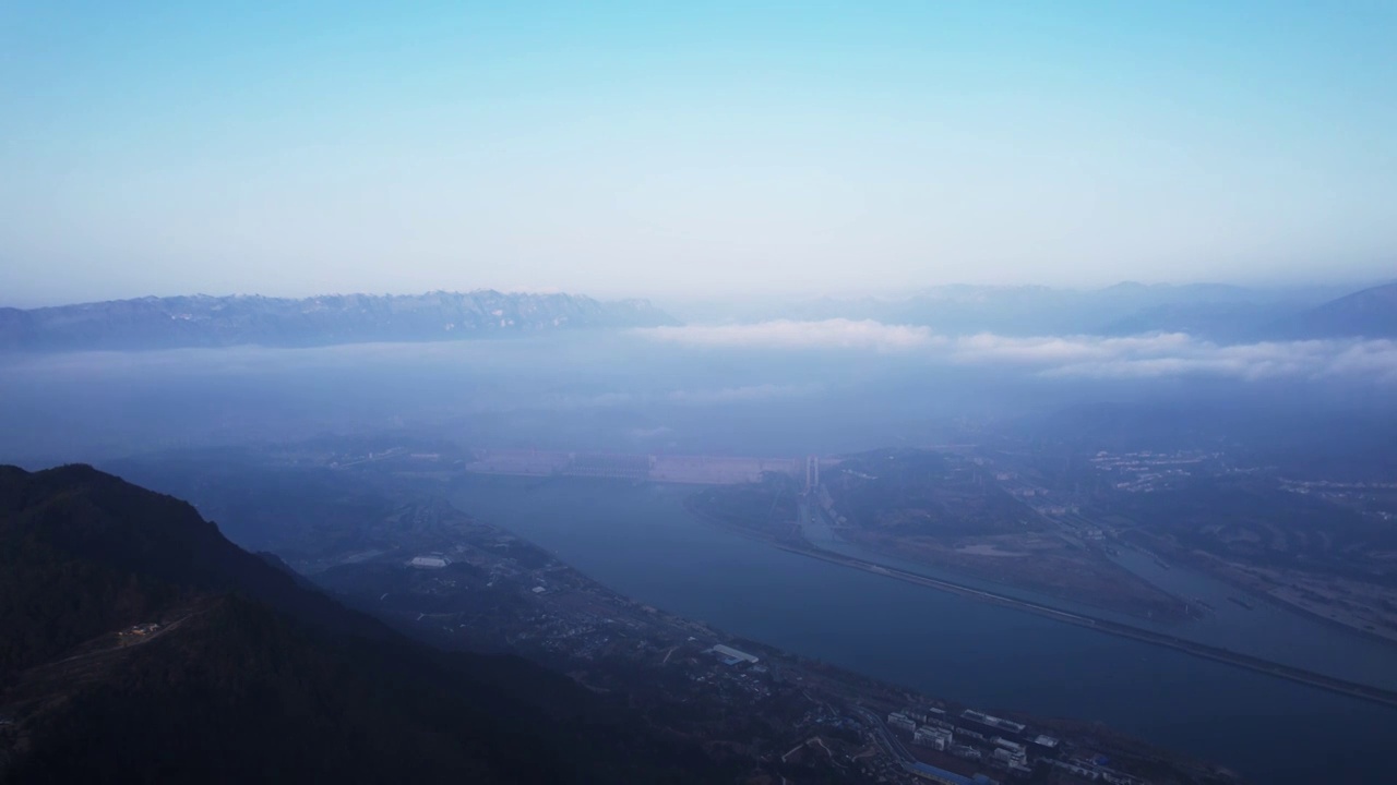 4K宜昌三峡大坝全景视频素材