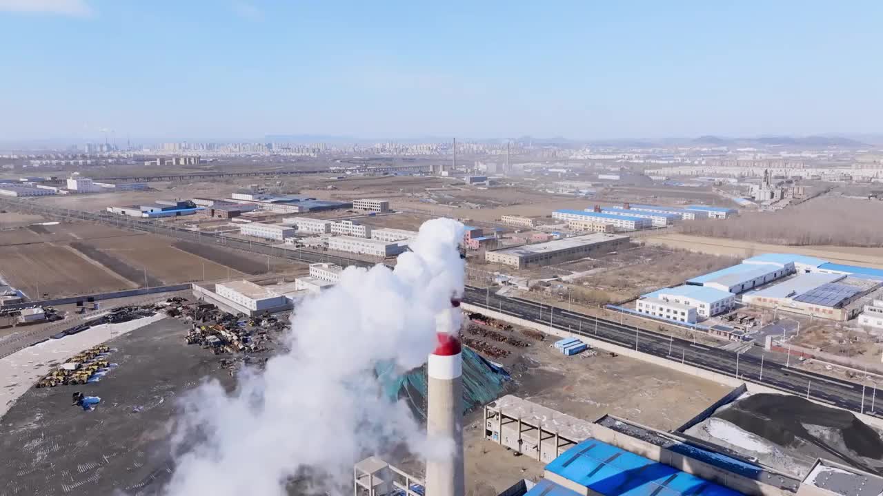 辽宁省阜新市太平区水泉镇早春风光（航拍）视频素材