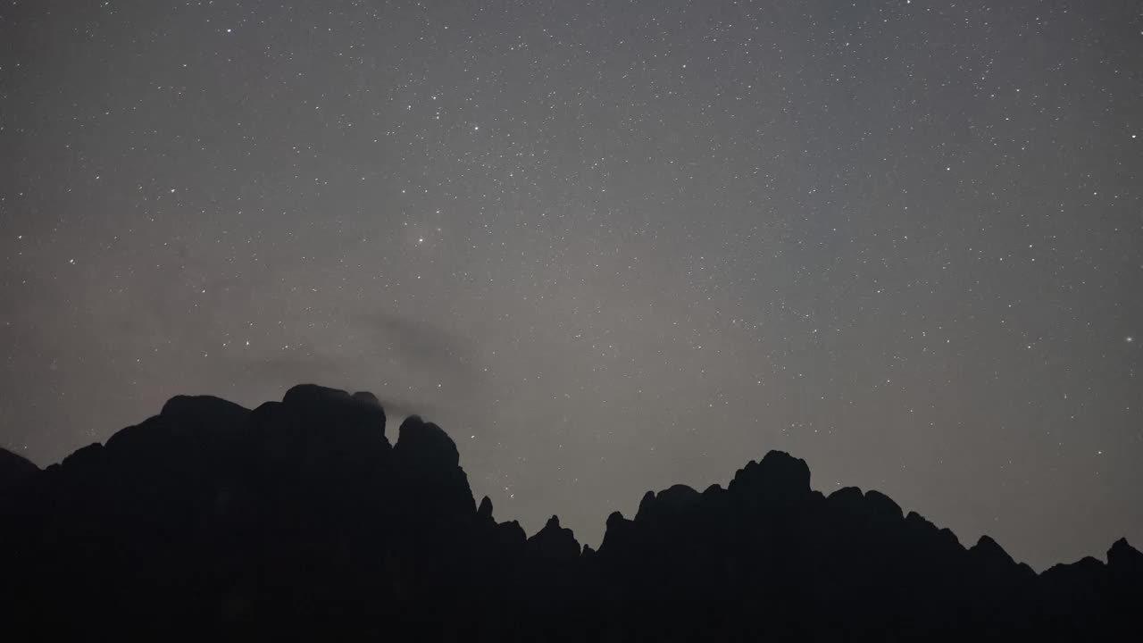 广西来宾金秀五指山星空延时摄影视频素材