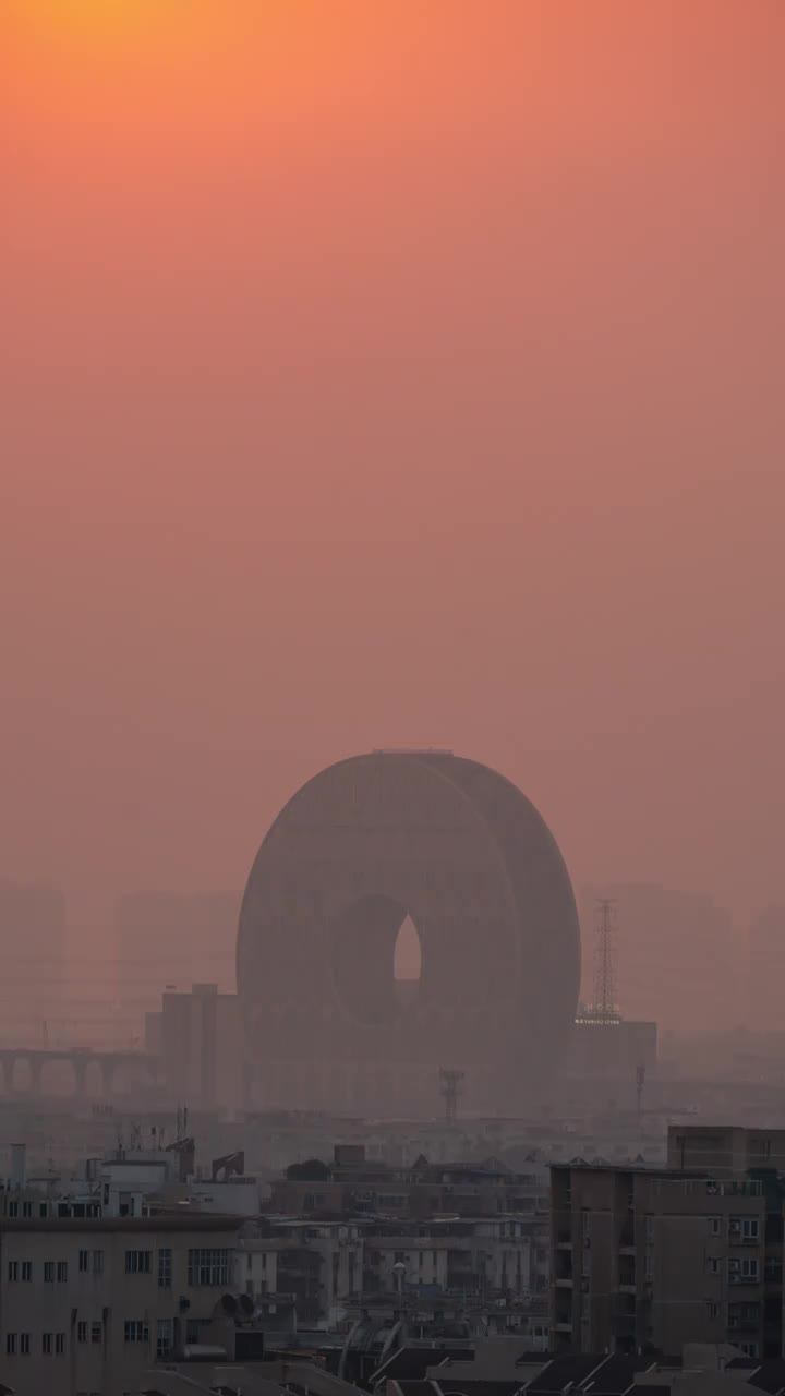 广州圆日落视频素材