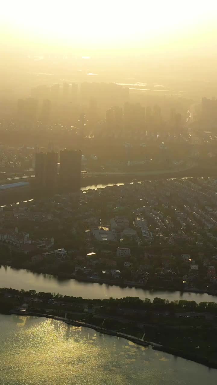 航拍湖南长沙星沙松雅湖视频素材