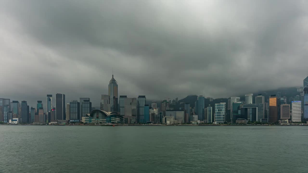 香港维多利亚白昼风光延迟视频素材