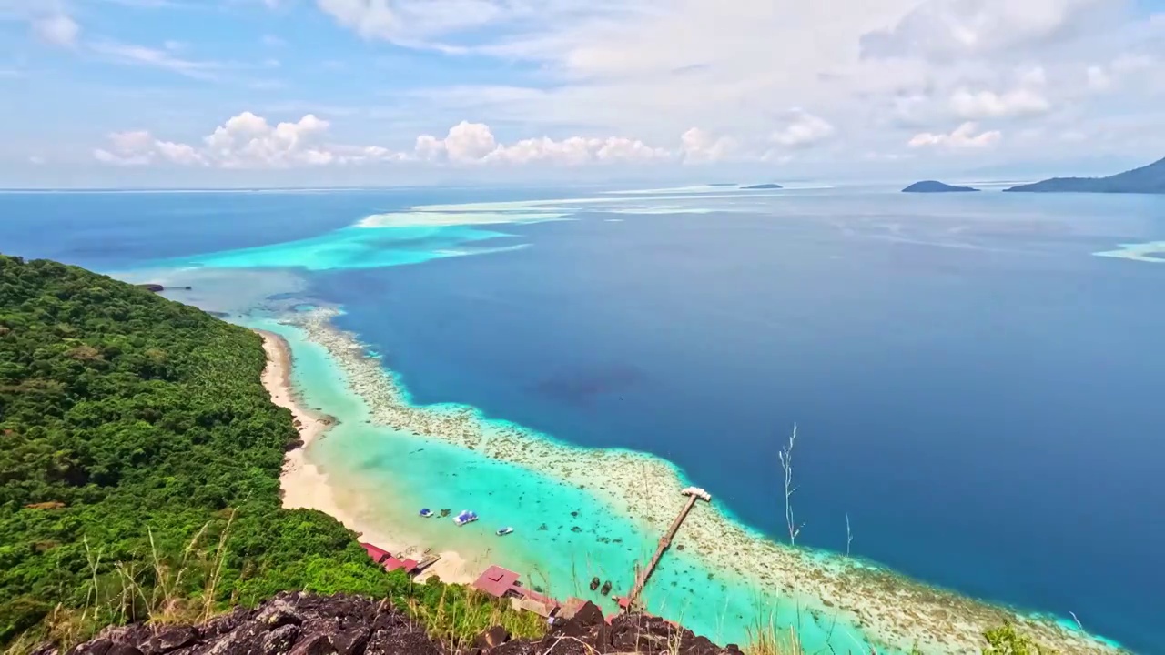 仙本那珍珠湾，海湾的延时视频素材