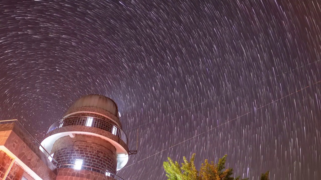 江苏盱眙星空星轨4k延时视频素材