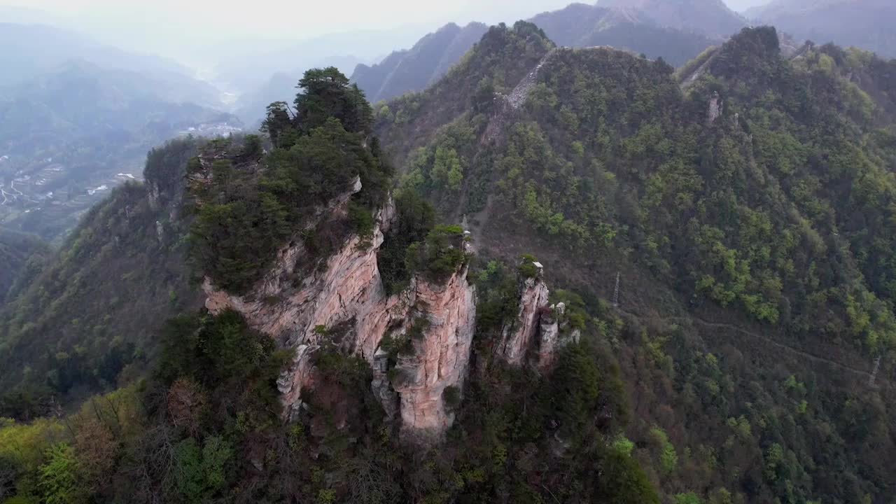 张家界国家森林公园天子山景区航拍视频素材