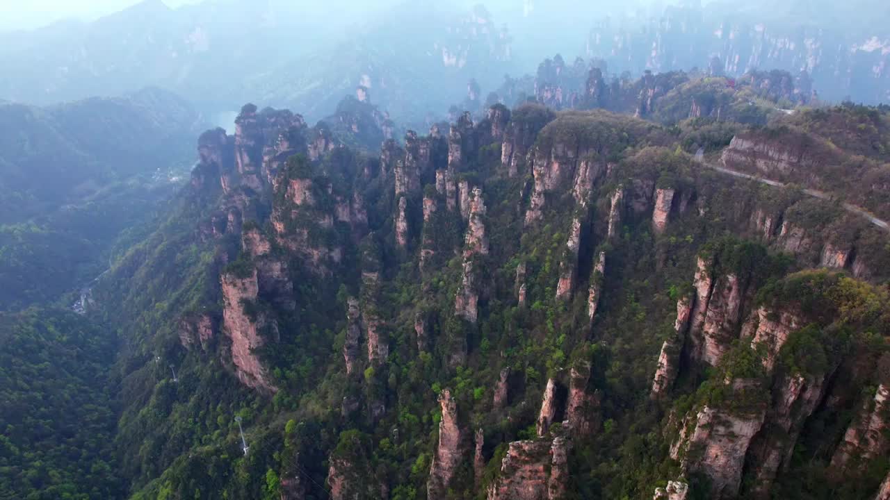 张家界国家森林公园天子山景区航拍视频素材