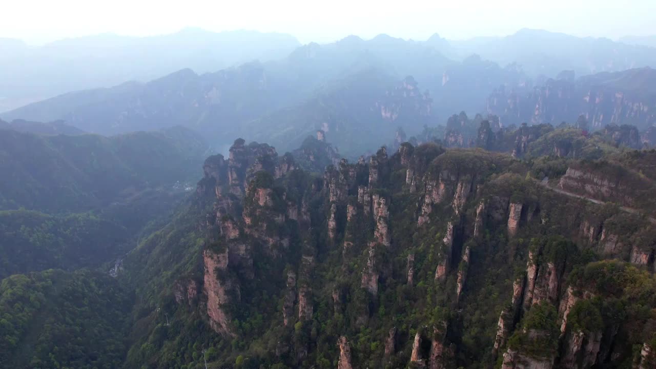 张家界国家森林公园天子山景区航拍视频素材