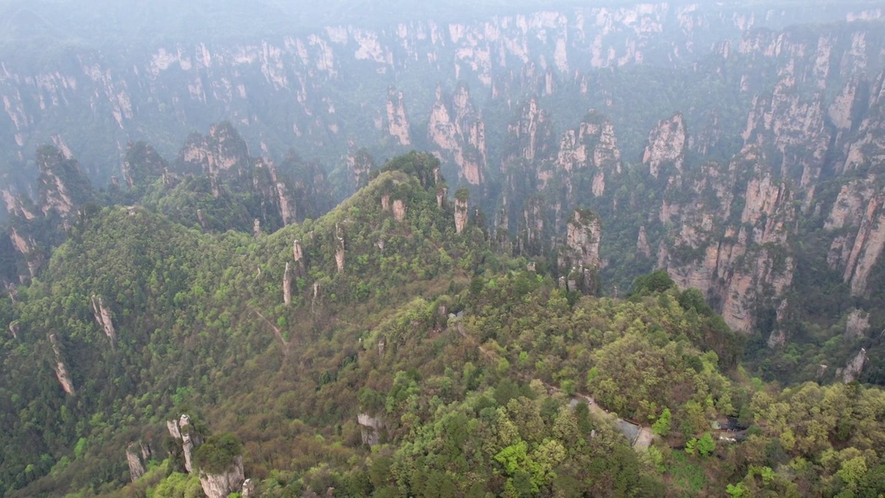 张家界国家森林公园天子山景区航拍视频素材