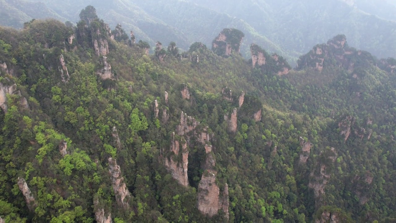 张家界国家森林公园天子山景区航拍视频素材