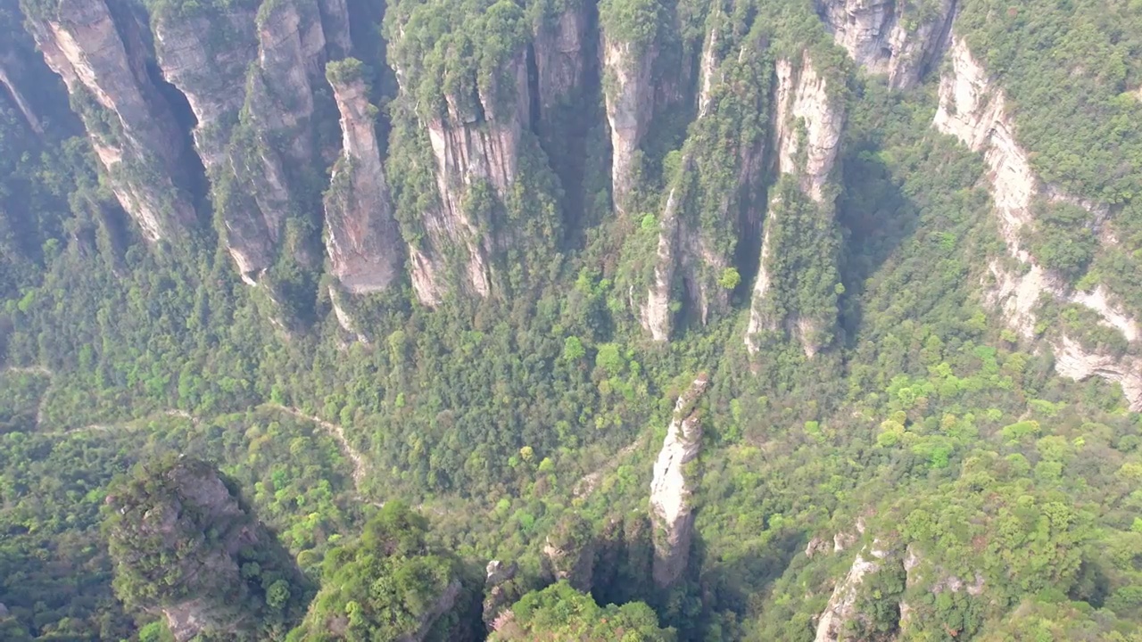 张家界国家森林公园天子山景区航拍视频素材