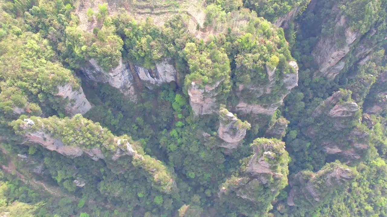 张家界国家森林公园天子山景区航拍视频素材