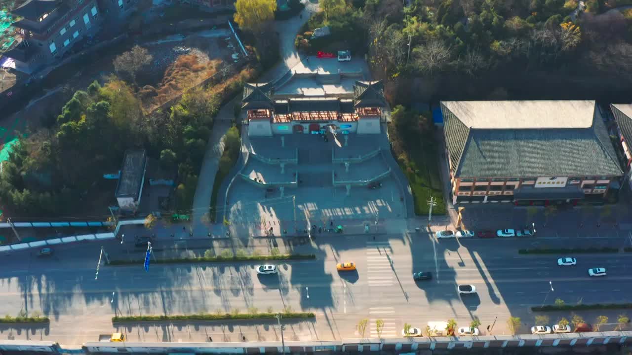 合集_西安青龙寺航拍4k（合集）视频素材