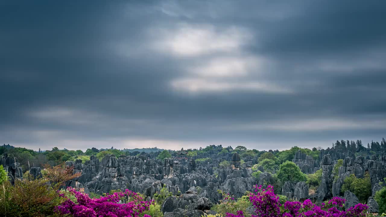 石林风景区   延时视频视频素材