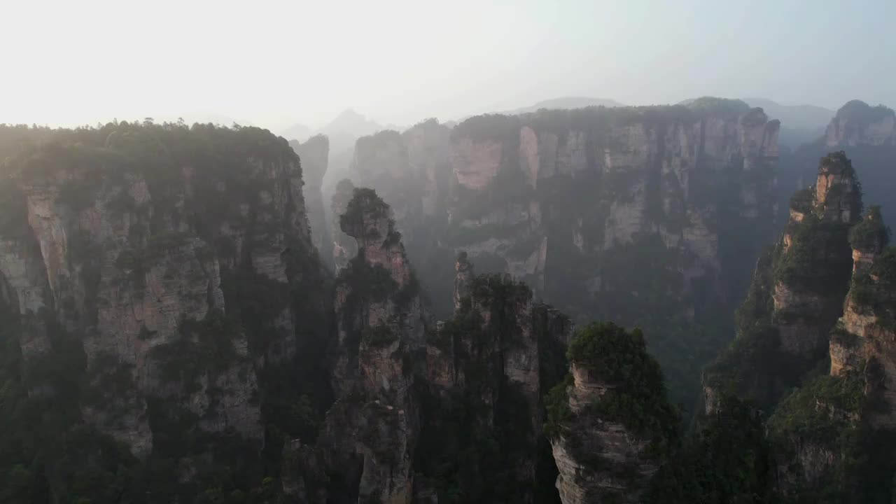 张家界国家森林公园袁家界景区航拍视频素材