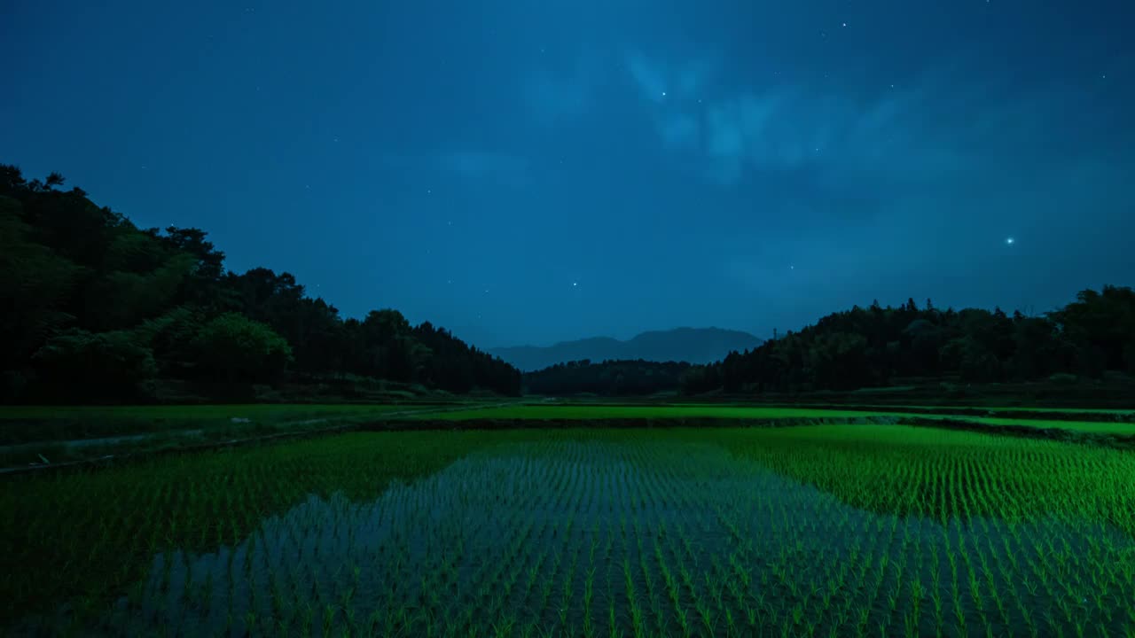 田园星轨延时视频素材