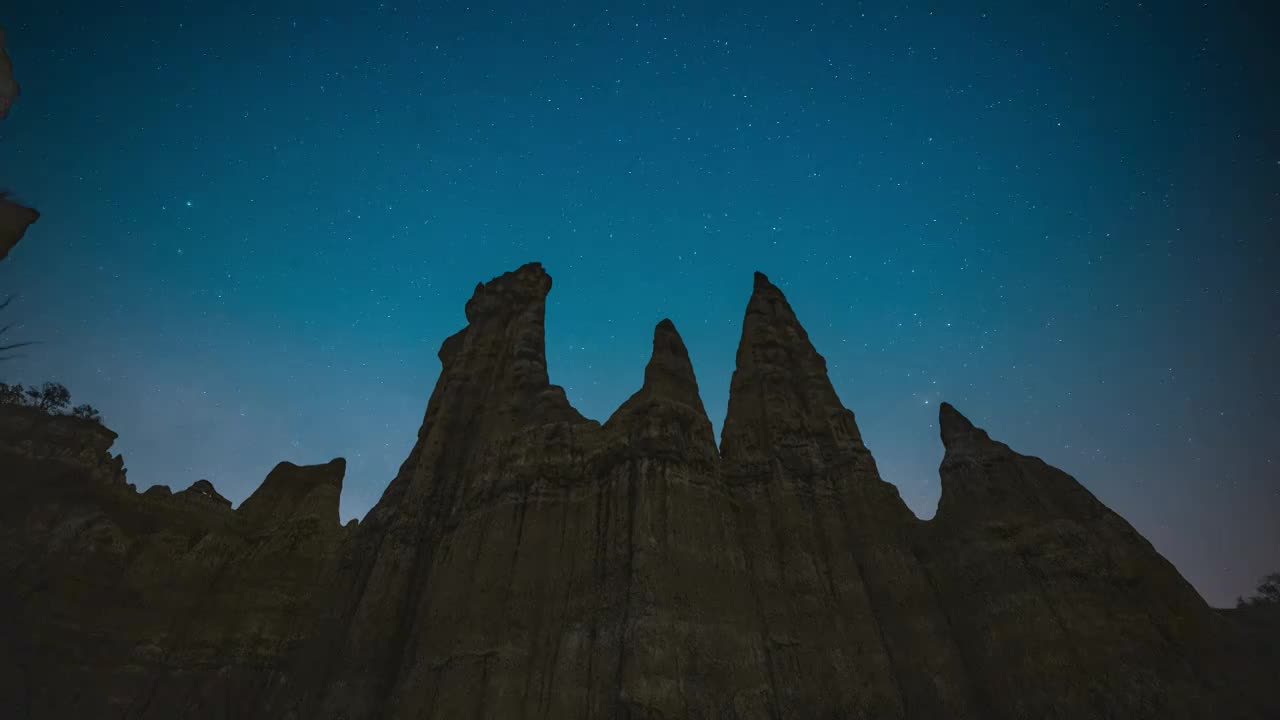 8K云南土林银河星空星轨视频素材