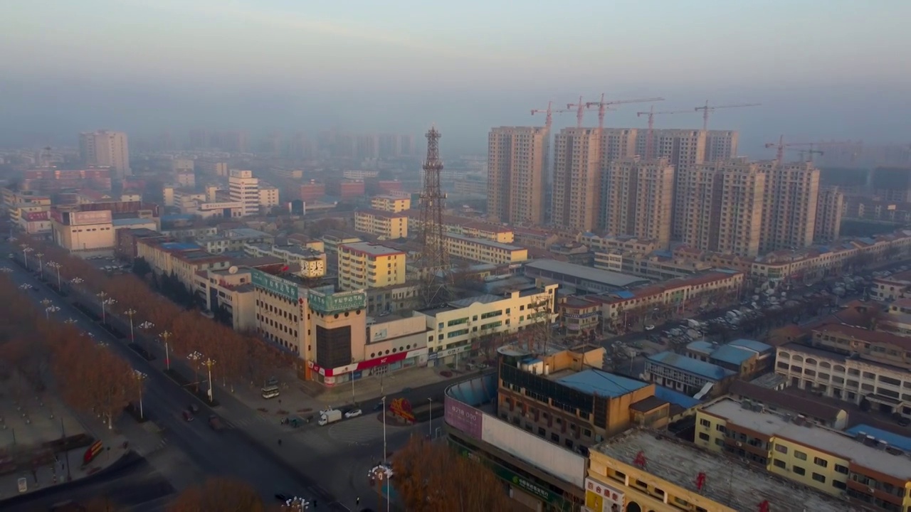 平原县 琵琶湾公园  山东 和谐广场 新世纪购物广场 平安大街视频素材