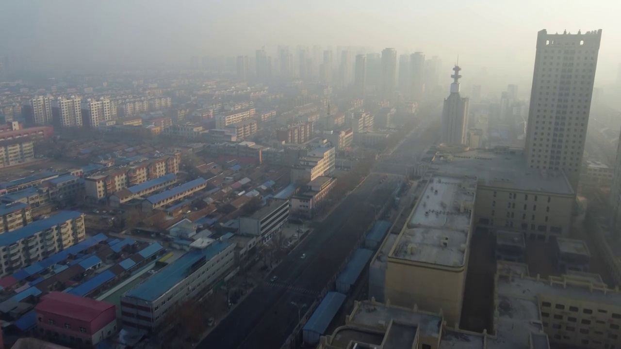 禹城市 华地广场 山东 金凯大厦 建设路 人民路 东方大厦视频素材