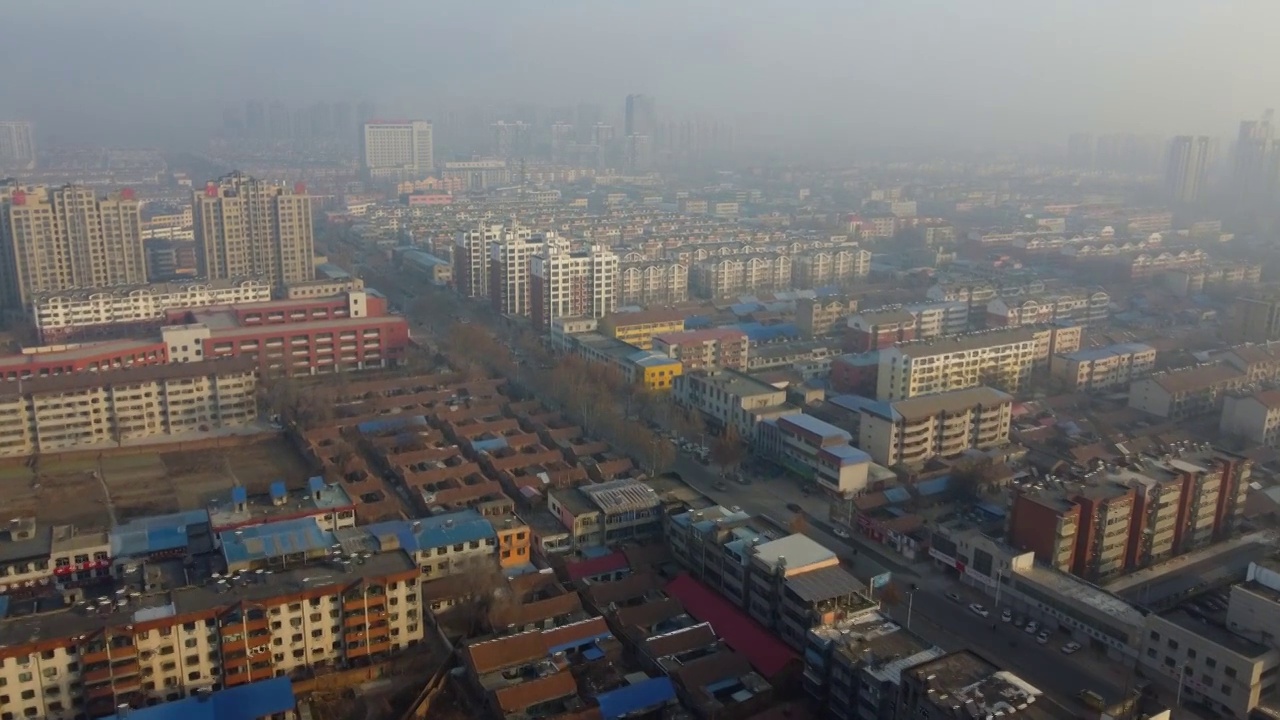 禹城市 华地广场 山东 金凯大厦 建设路 人民路 东方大厦视频素材