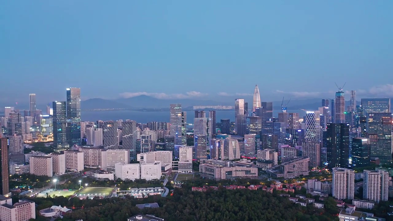 深圳南山粤海街道夜景视频素材