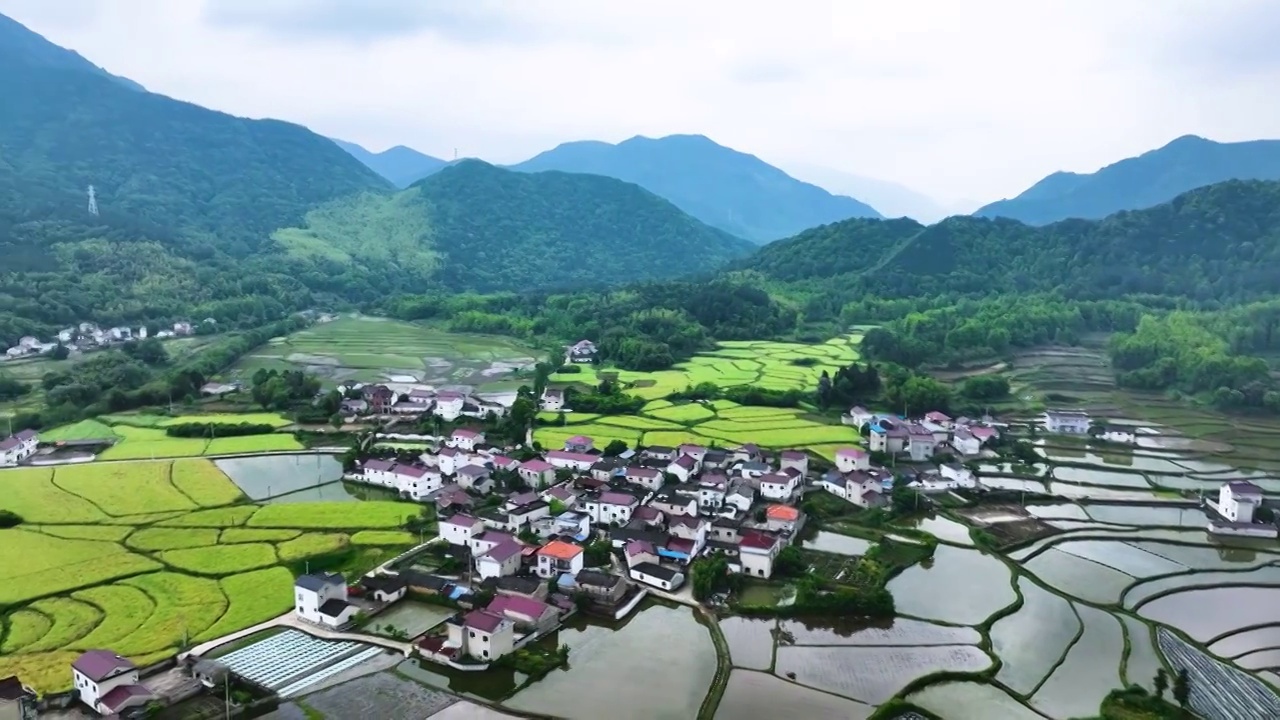 初夏的旌德山村，安徽宣城视频素材