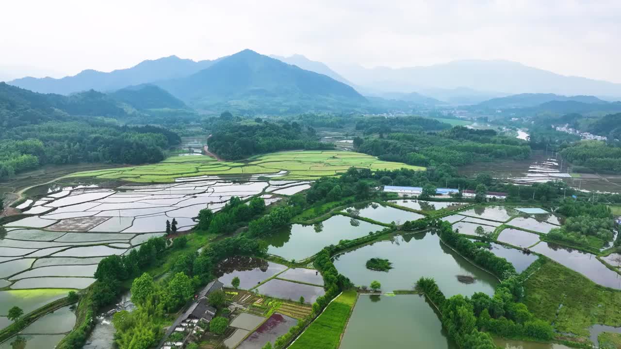 初夏的旌德山村，安徽宣城视频素材