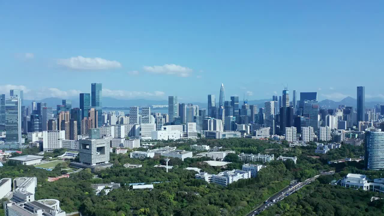 深圳南山粤海街道与深圳大学视频素材