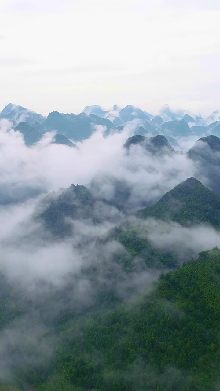 贵州 黔南州 荔波 云雾视频素材